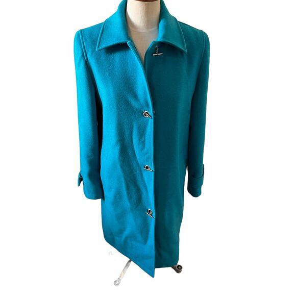 Harve Bernard Wool duffel coat toggle clasps Blue 8 - Picture 1 of 9